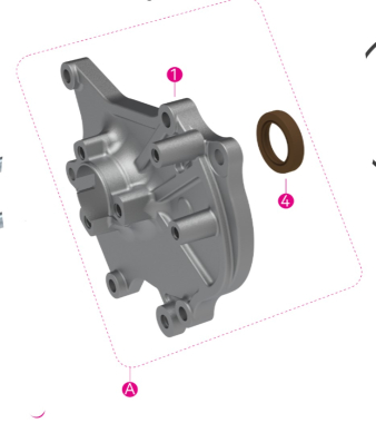 Blok za motor sklop desnog malog poklopa kartera 157M-2.03.410 New Adviser
